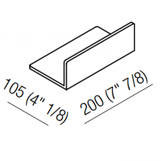 Полка для ванной подвесная Agape Dot line ADTL0465Z 20x10,5x см схема 2