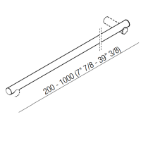 Поручень подвесной Agape Dot line ADTL1000RT 100 схема 2