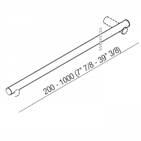 Поручень подвесной Agape Dot line ADTL1000RT 100 схема 2