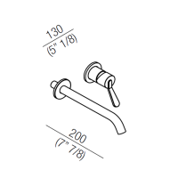 Смеситель для раковины Agape Fez 2 AFEZ012 встраиваемый схема 2