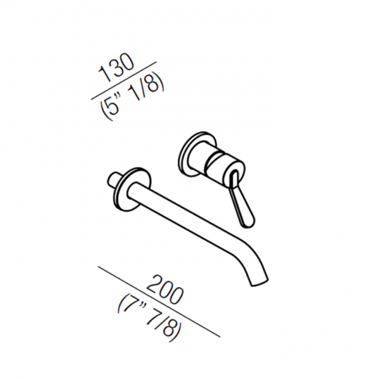 Смеситель для раковины Agape Fez 2 AFEZ012 встраиваемый схема 2