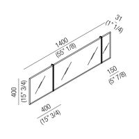 Прямоугольное зеркало Agape Gabbiano AGAB0351 140x40 см схема 2