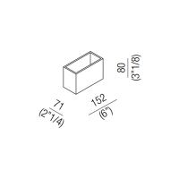 Контейнер настольный Agape Puzzle ALEG524GR 15,2x7,1x8 см схема 2 Контейнер настольный Agape Puzzle ALEG524GR 15,2x7,1x8 см схема 2