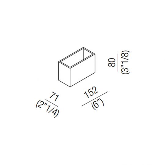 Контейнер настольный Agape Puzzle ALEG524GR 15,2x7,1x8 см схема 2 Контейнер настольный Agape Puzzle ALEG524GR 15,2x7,1x8 см схема 2