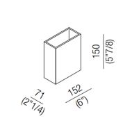 Контейнер настольный Agape Puzzle ALEG525GR 15,2x7,1x15 см схема 2 Контейнер настольный Agape Puzzle ALEG525GR 15,2x7,1x15 см схема 2