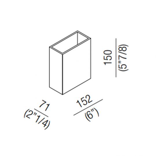 Контейнер настольный Agape Puzzle ALEG525GR 15,2x7,1x15 см схема 2 Контейнер настольный Agape Puzzle ALEG525GR 15,2x7,1x15 см схема 2