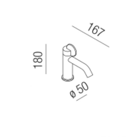 Смеситель для раковины Agape Limon ALIM411 на горизонтальную поверхность схема 2