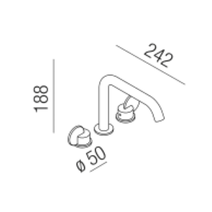 Смеситель для раковины Agape Limon ALIM415 на горизонтальную поверхность ФОТО
