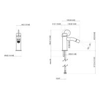 Смеситель для биде Agape Limon ALIM416 на горизонтальную поверхность схема 2