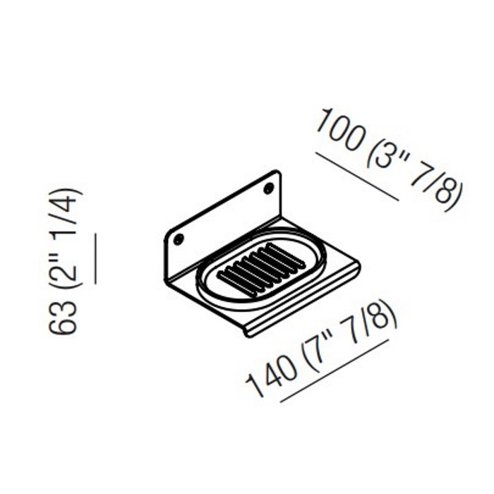 Мыльница подвесная Agape Mach 2 AMC20926SP 14x10x6,3 см ФОТО