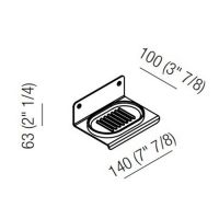 Мыльница подвесная Agape Mach 2 AMC20926SP 14x10x6,3 см схема 2 Мыльница подвесная Agape Mach 2 AMC20926SP 14x10x6,3 см схема 2