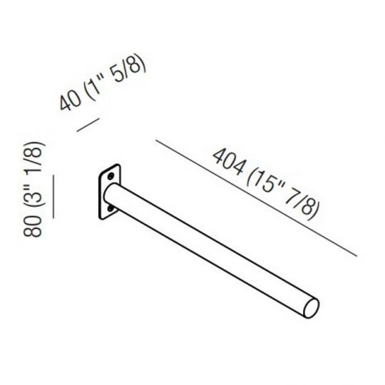 Полотенцедержатель подвесной Agape Mach 2 AMC20934 40,4 см схема 2 Полотенцедержатель подвесной Agape Mach 2 AMC20934 40,4 см схема 2