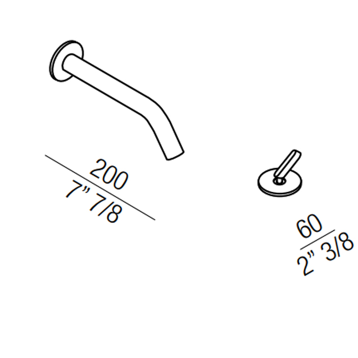Смеситель для раковины Agape Square ARUB1081A встраиваемый ФОТО