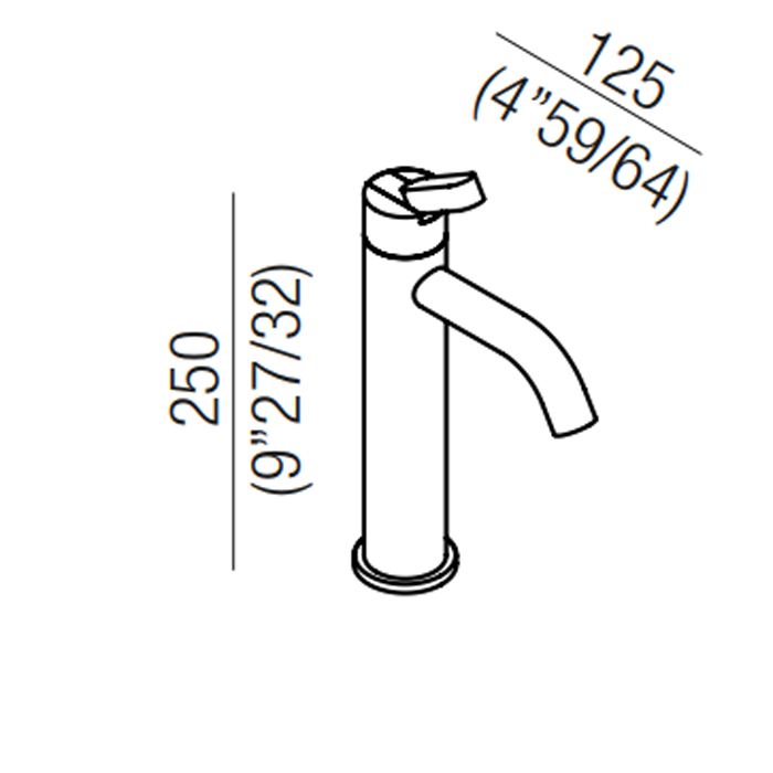 Смеситель для раковины Agape Square ARUB1084A на горизонтальную поверхность ФОТО