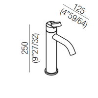 Смеситель для раковины Agape Square ARUB1084A на горизонтальную поверхность схема 2