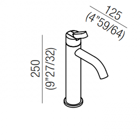 Смеситель для раковины Agape Square ARUB1084A на горизонтальную поверхность схема 2