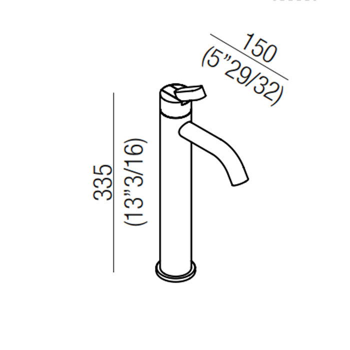 Смеситель для раковины Agape Square ARUB1095A на горизонтальную поверхность ФОТО