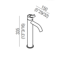Смеситель для раковины Agape Square ARUB1095A на горизонтальную поверхность схема 2