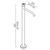Смеситель для ванны Agape Square ARUB1115A напольный схема 2