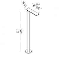 Смеситель для ванны Agape Sen ASEN0911N напольный схема 2