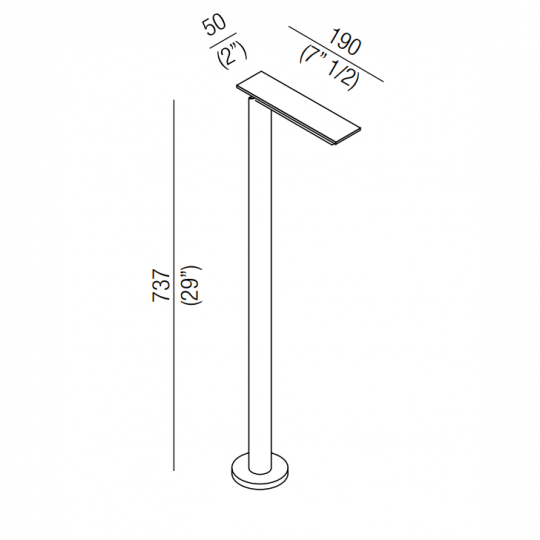 Смеситель для ванны Agape Sen ASEN0911N напольный схема 2