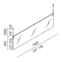 Прямоугольное зеркало Agape Insegna ASPE017 140x40 см схема 2