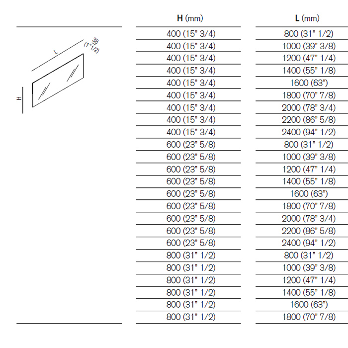 Прямоугольное зеркало Agape Nudo LED ASPE1804 180x40 см с подсветкой ФОТО