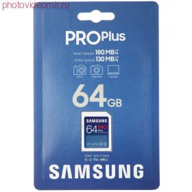 Карта памяти Samsung PRO Plus SDXC 64 ГБ [MB-SD64S/WW]