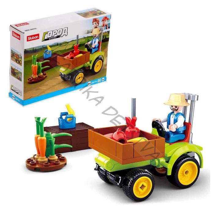 Конструктор Город «Сельхоз трактор», 80 деталей