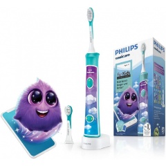 Электрическая зубная щетка Philips Sonicare For Kids HX6322/04 с поддержкой Bluetooth, Aqua