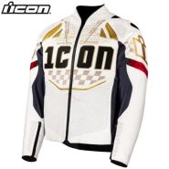 Мотокуртка Icon Contra 3 Rizz Rizz, белая