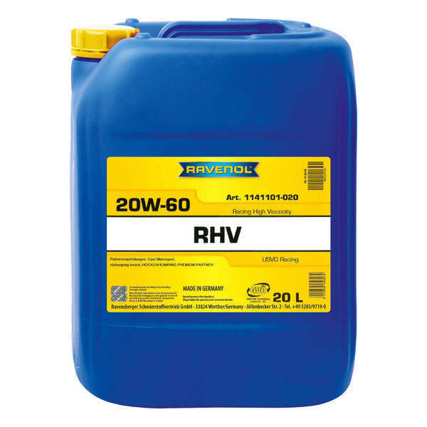 Ravenol RHV Racing High Viscosity 20W-60, 20л