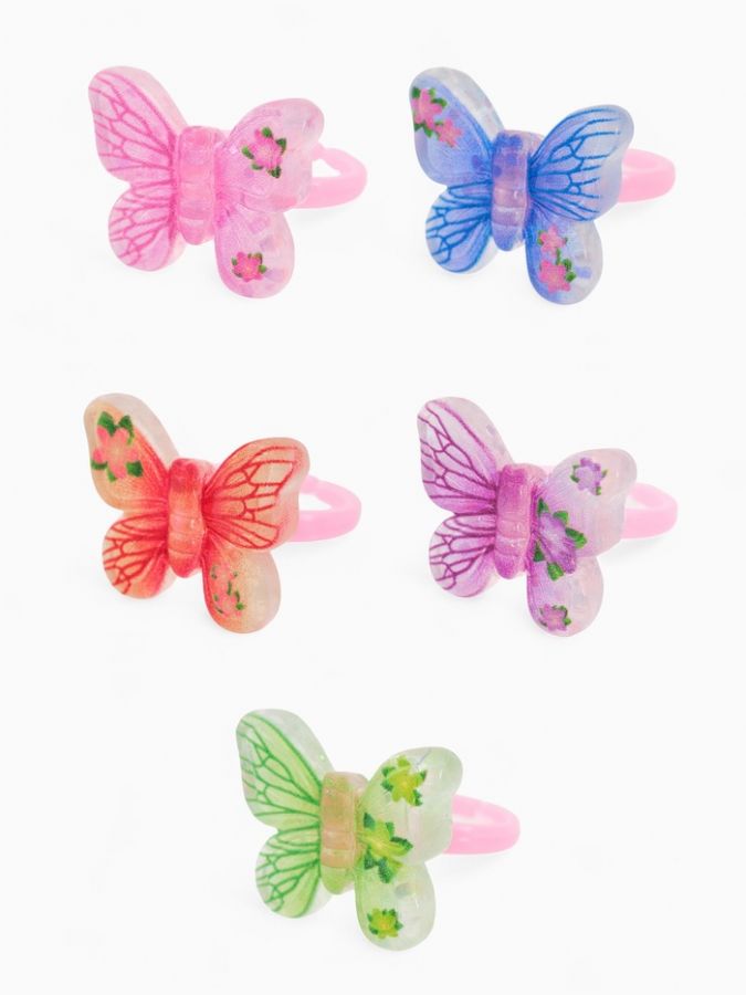 Кольцо «Выбражулька» бабочка, форма МИКС, цветное, безразмерное