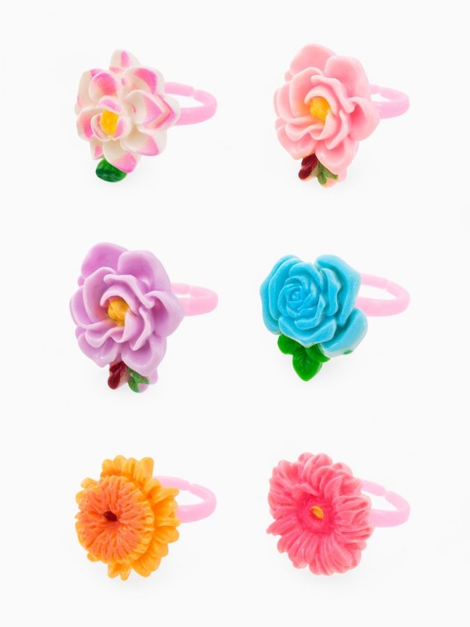 Кольцо «Выбражулька» цветы, форма МИКС, цветное, безразмерное