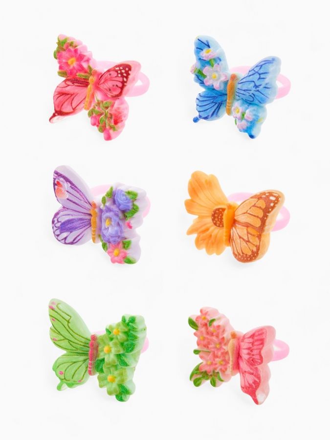 Кольцо «Выбражулька» бабочка в цветах, форма МИКС, цветное, безразмерное