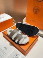 Босоножки меховые HERMES Premium Босоножки меховые HERMES Premium