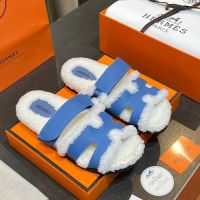 Босоножки меховые HERMES Premium Босоножки меховые HERMES Premium