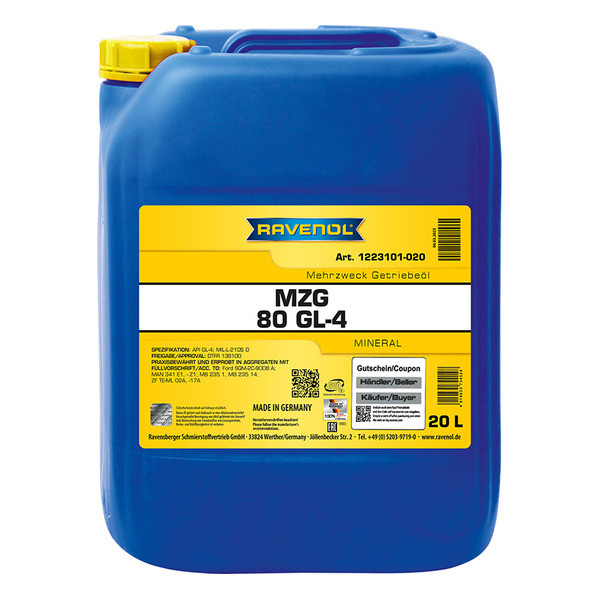 Ravenol Getriebeoel MZG SAE 80, 20л