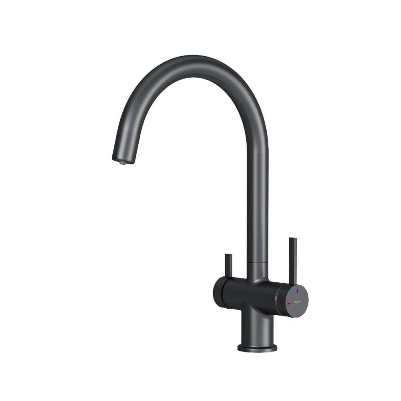 Смеситель для кухни с каналом для питьевой воды, C-излив AM.PM Func, черный F8F07722
