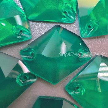 Глянцевые Прозрачные Пластиковые Стразы Emerald Космик 13*17 мм