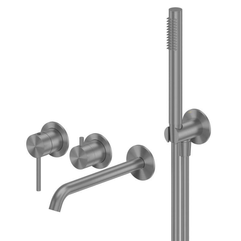 Смеситель ABBER Wasser Kreis 316 AF8130BGG для ванны скрытого монтажа, оружейная сталь брашированная