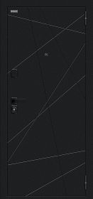 Входная Дверь Bravo Граффити-5/SBlack Букле черное/Look Art 860x2050, 960x2050мм / Браво