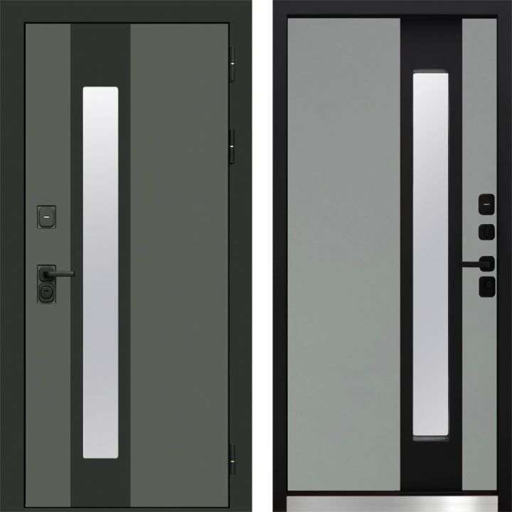 Входная дверь Termo-door Арктика Графит - Серая с терморазрывом и стеклопакетом