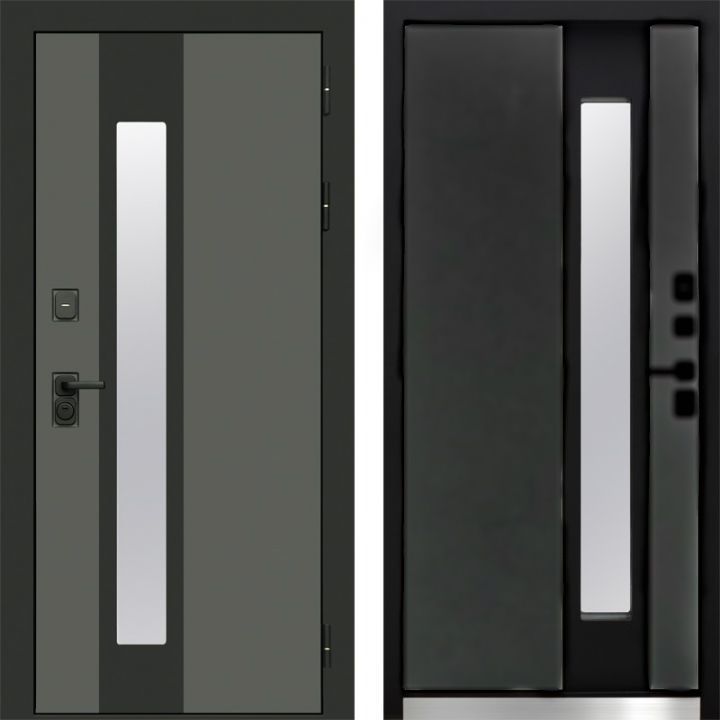 Входная дверь Termo-door Арктика Графит - Бетон темный с терморазрывом и стеклопакетом