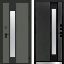 Входная дверь Termo-door Арктика Графит - Бетон темный с терморазрывом и стеклопакетом