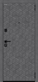 Входная Дверь Bravo Кьюб/SBlack Slate Art/Snow Art 860x2050, 960x2050мм / Браво