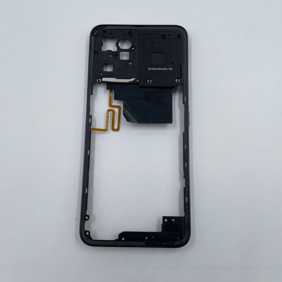 Realme c35 (средняя часть) с отпечатком пальцев черная (потёртости)