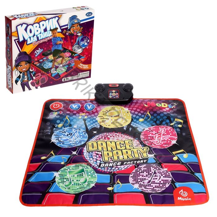 Музыкальный коврик «Для танцев», 90 x 90 см, 3+