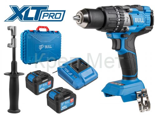 Аккум. дрель-шуруповерт BULL SR 1805 в чем. XLTpro, 2х6 А*ч, БЕСЩЕТ., 18 В, 120 Н*м, БЗП(мет.) 13 мм