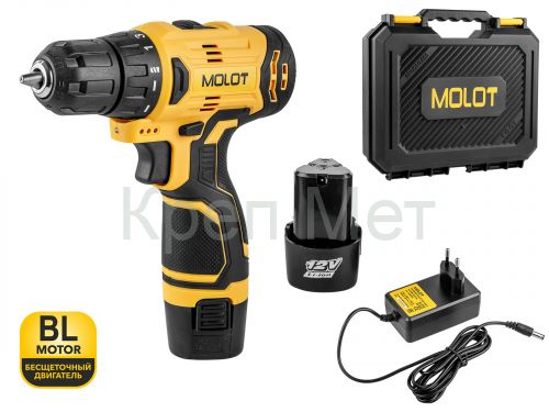 Аккум. дрель-шуруповерт MOLOT MBD 1213 Dli в чем.